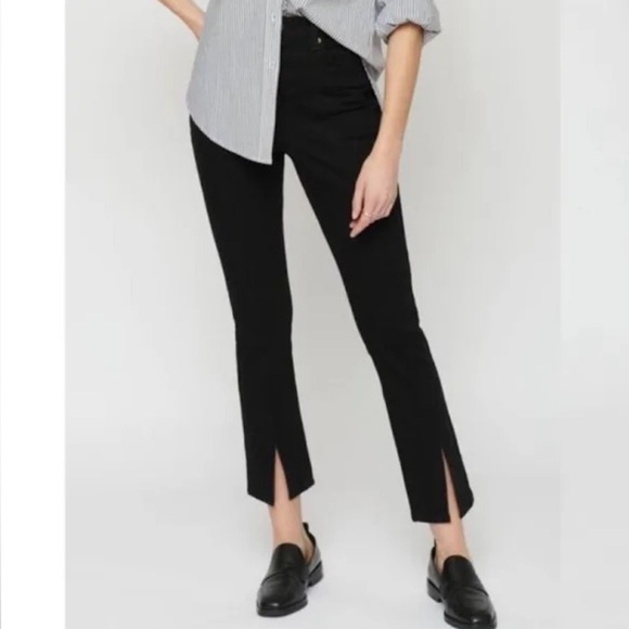 Dynamite Denim - Dynamite Rosie Black Jeans women’s size 24 front slit Button Fly